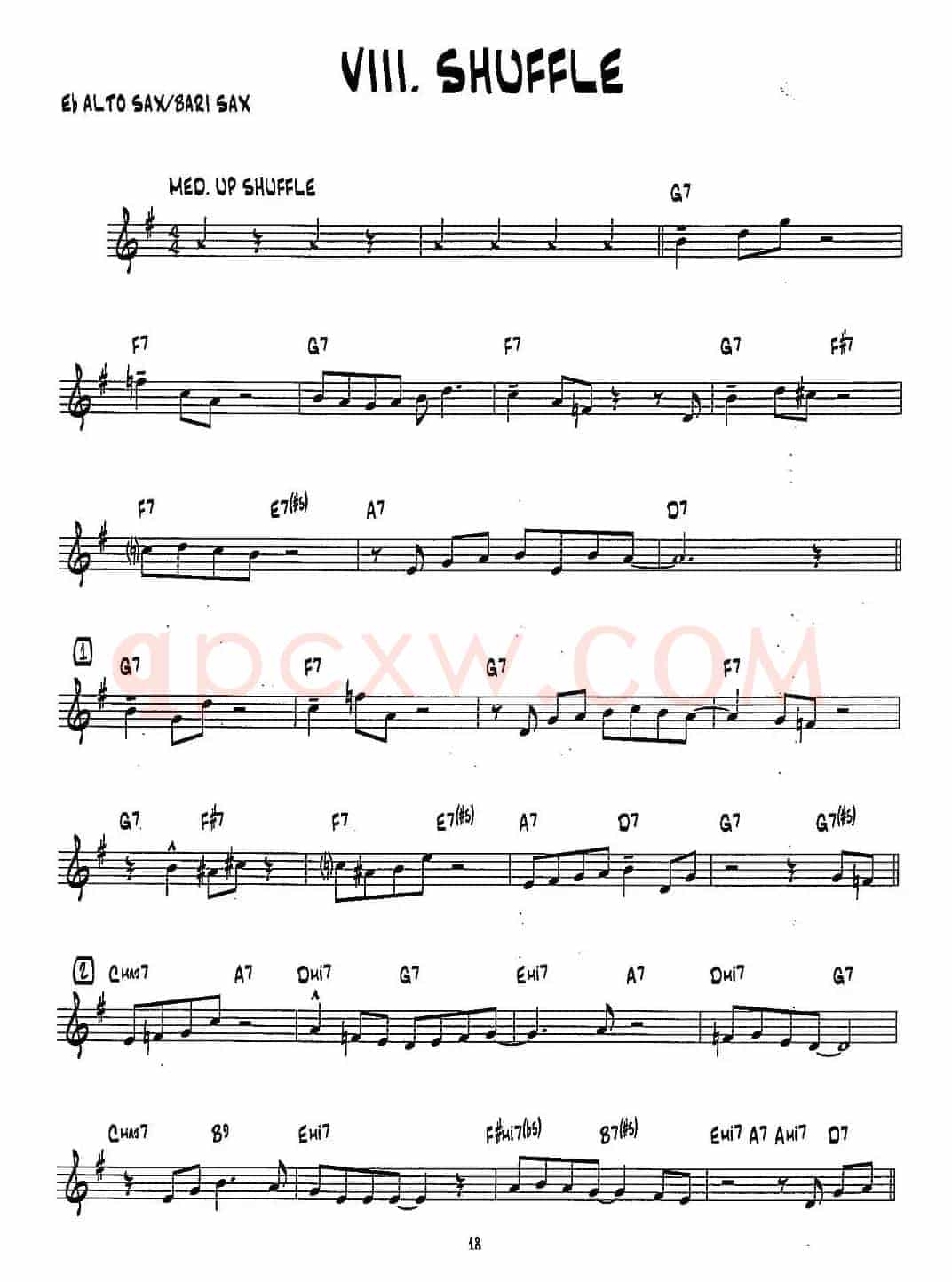 SHUFFLE（15首爵士练习曲之8）