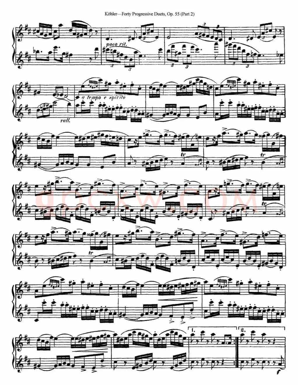 柯勒40首长笛提高练习曲OP.55（二重奏）（NO.13）
