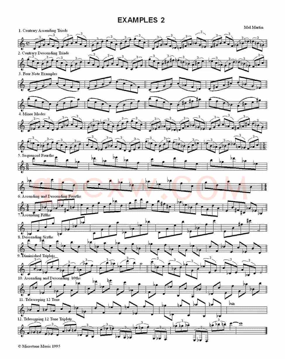 EXAMPLES（爵士乐练习曲2首）