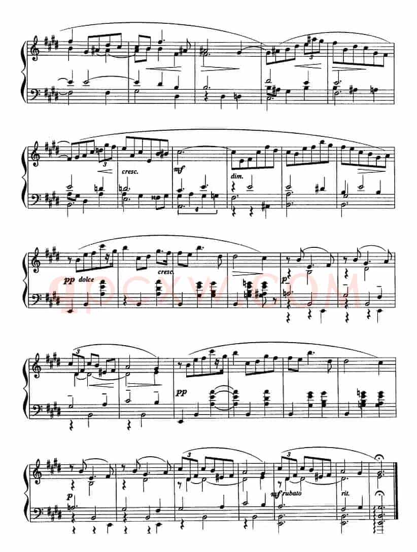现代钢琴曲：24、玛祖卡（Op.25，No.4）