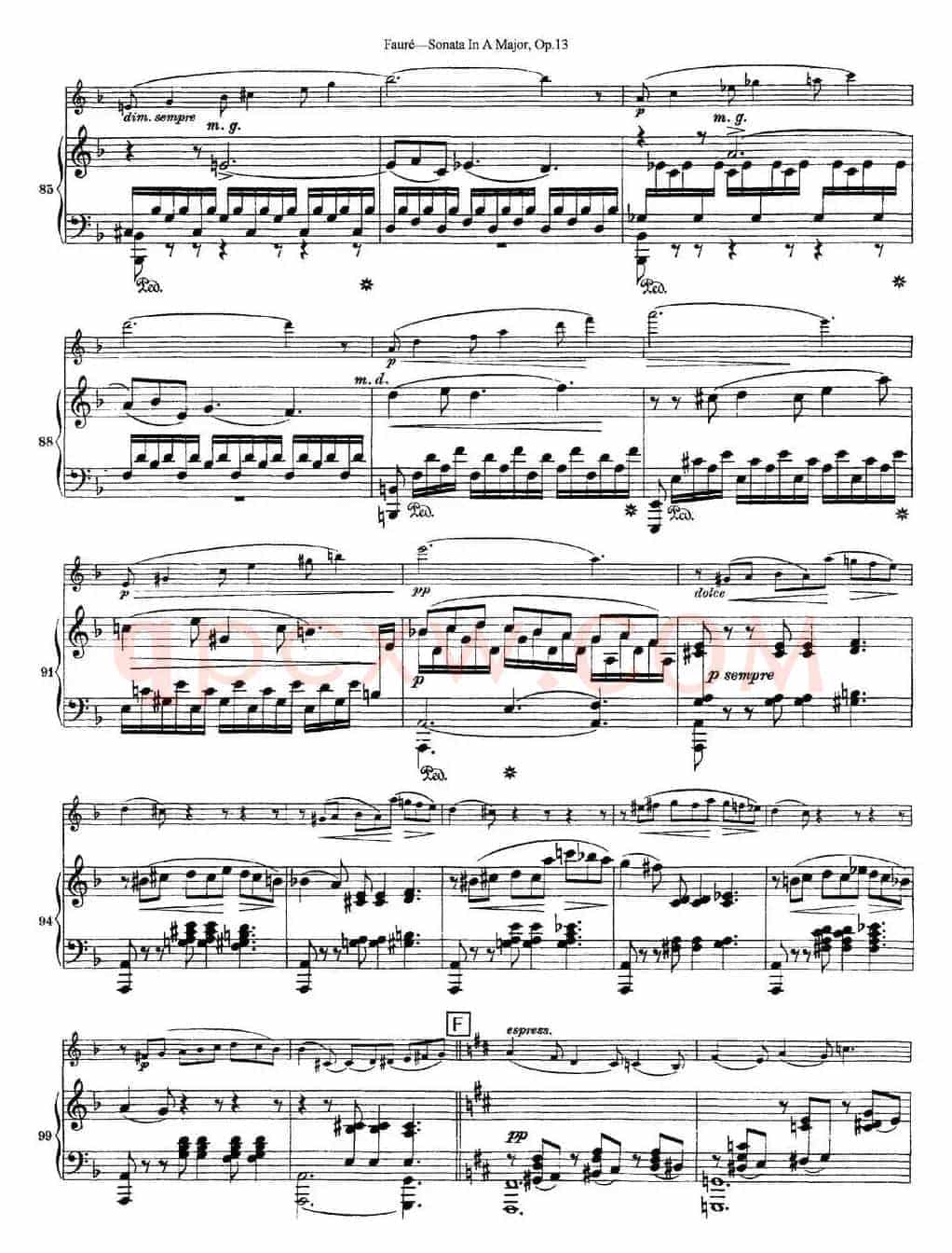 Violin Sonata No.1 Op.13（小提琴+钢琴伴奏）