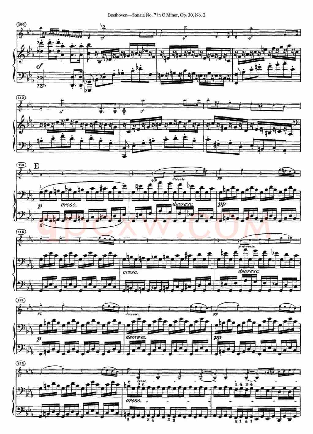 Violin Sonata No.7 in C Minor Op.30 No.2（小提琴+钢琴伴奏）
