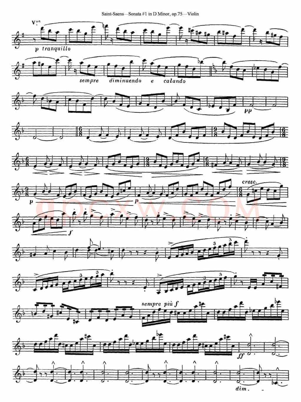 Violin Sonata No.1 in D Minor Op.75
