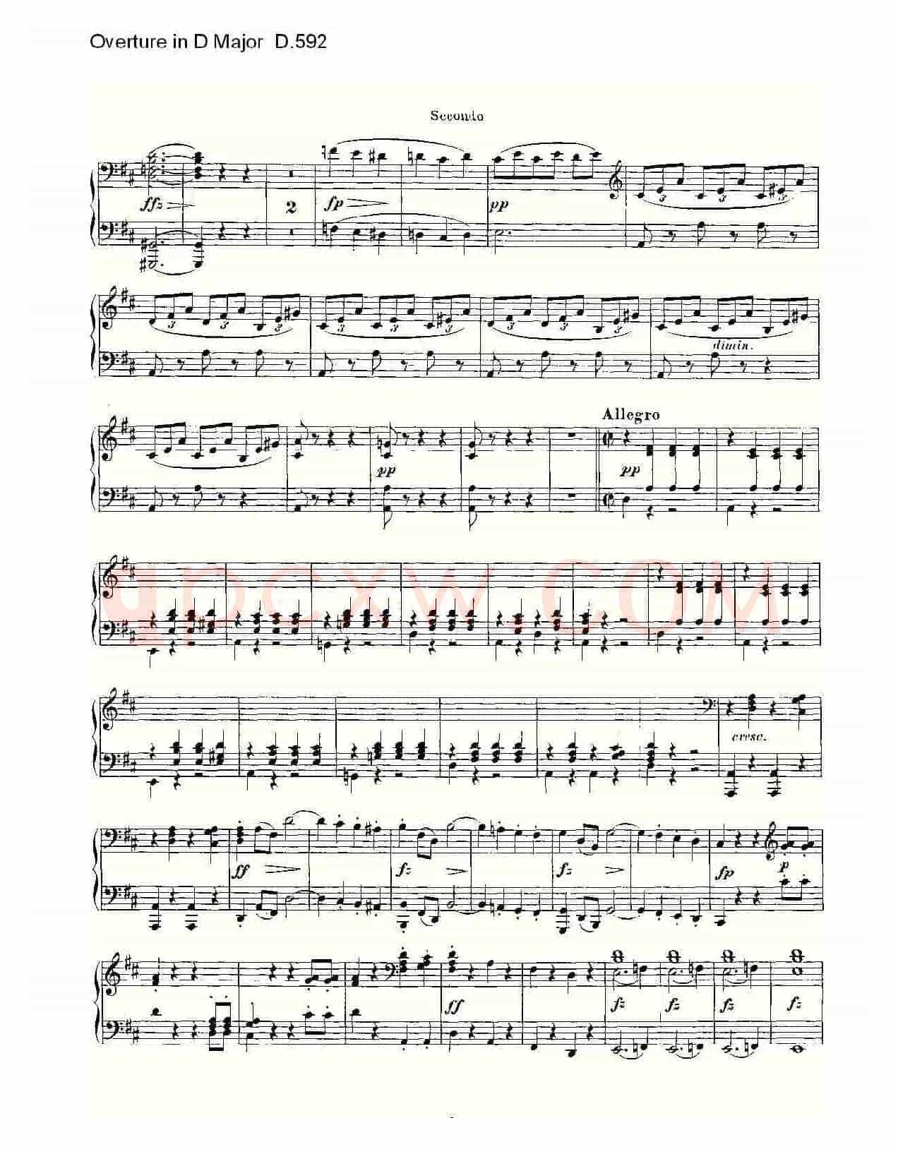 Overture in D Major D.592(D大调序曲 D.592)