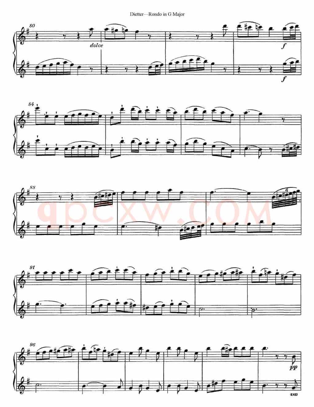 迪埃特长笛二重奏G大调回旋曲（Rondo in G Major ）