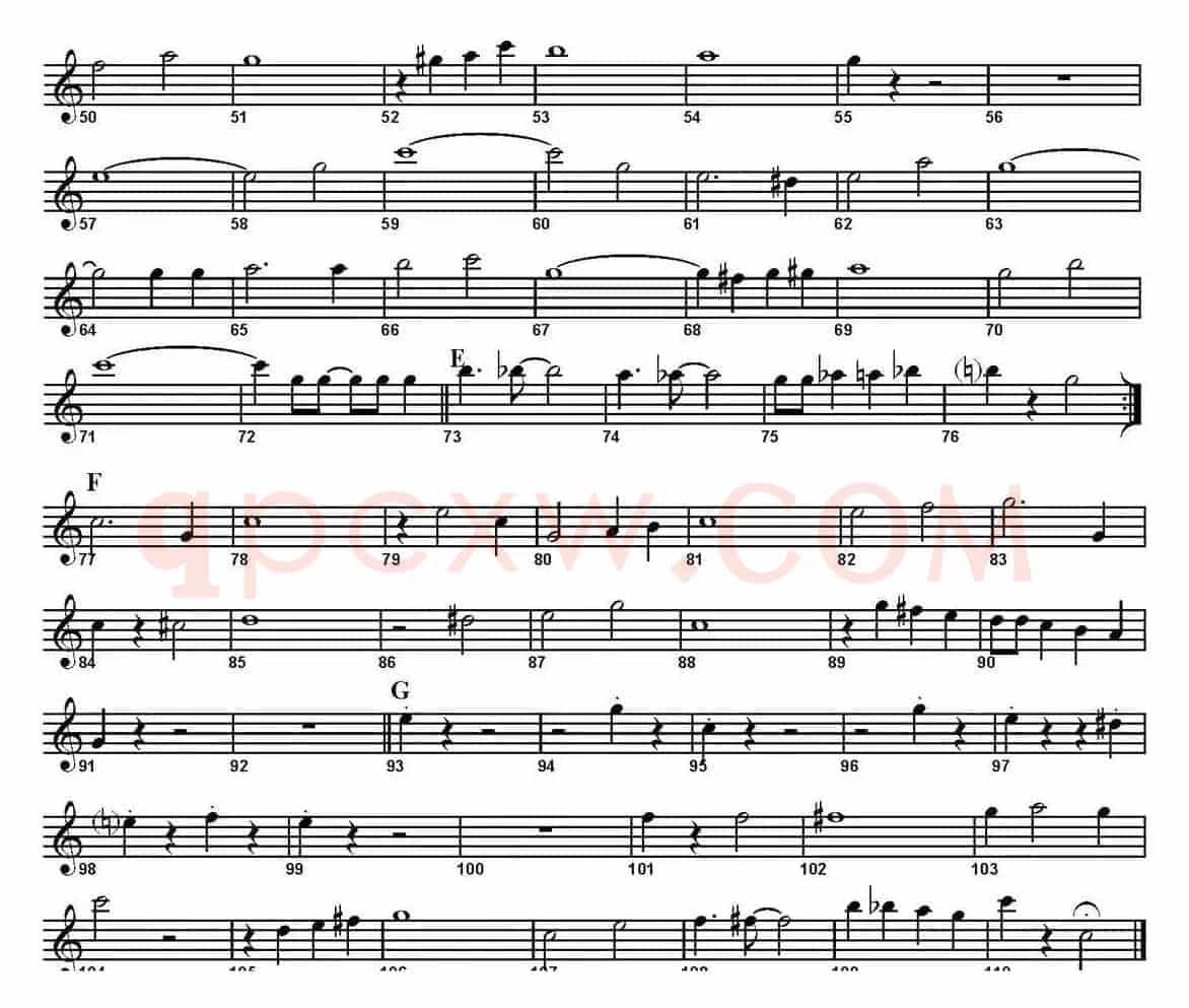 High Society（四重奏·上低音萨克斯分谱）