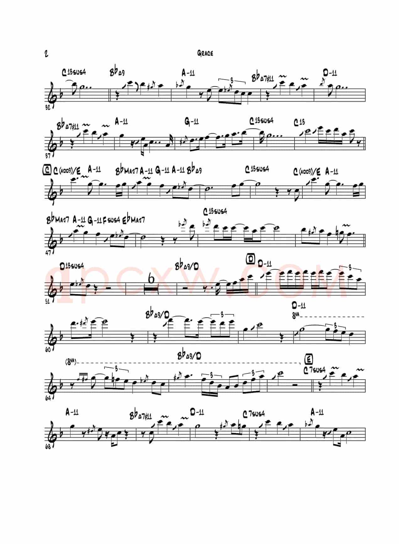 Grace（次中音萨克斯）