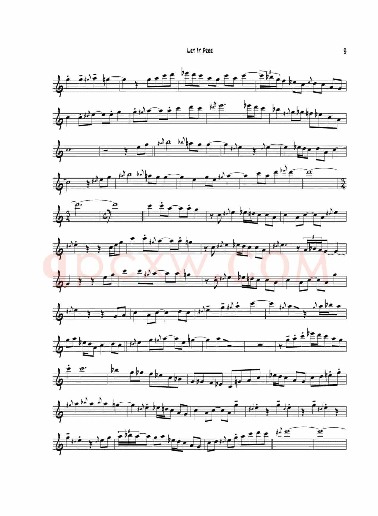 Let It Free（高音萨克斯）