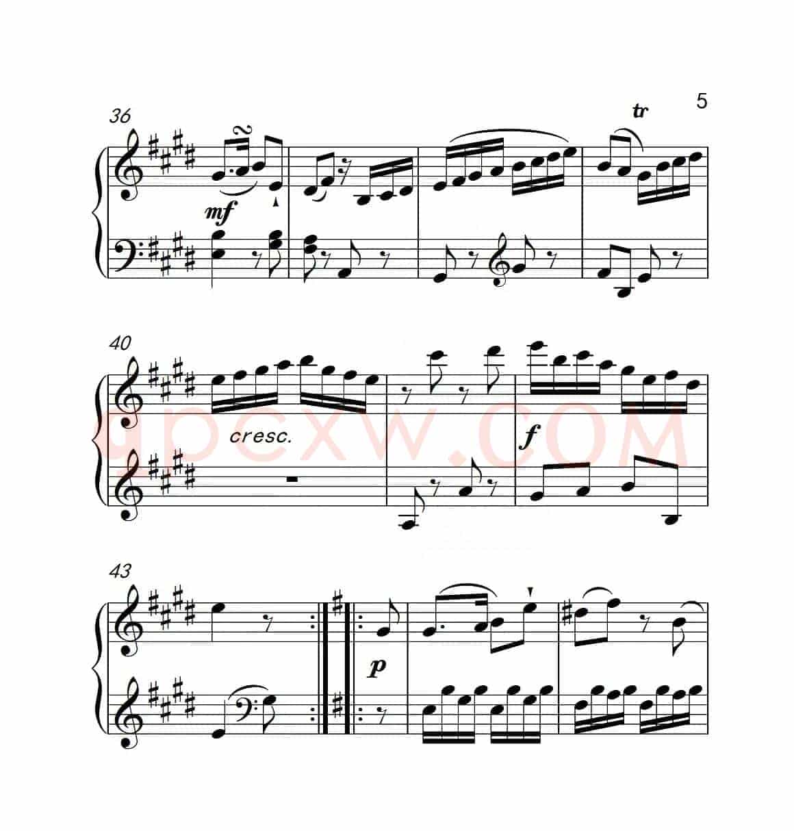 第六级A组 奏鸣曲（中国音乐学院钢琴考级作品1~6级）