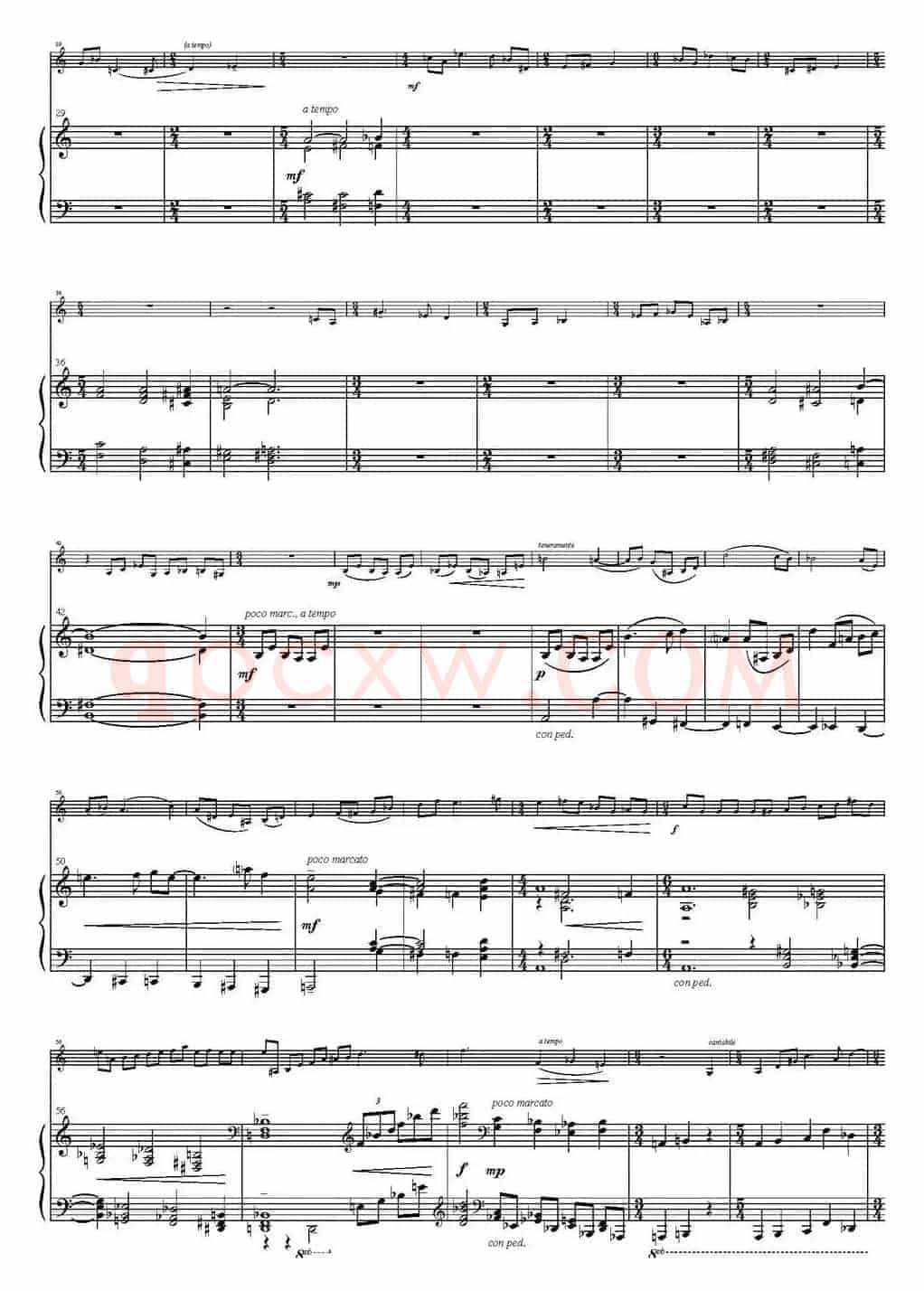 Sonata Poema aenigmaticum（小提琴+钢琴伴奏、4th movement）