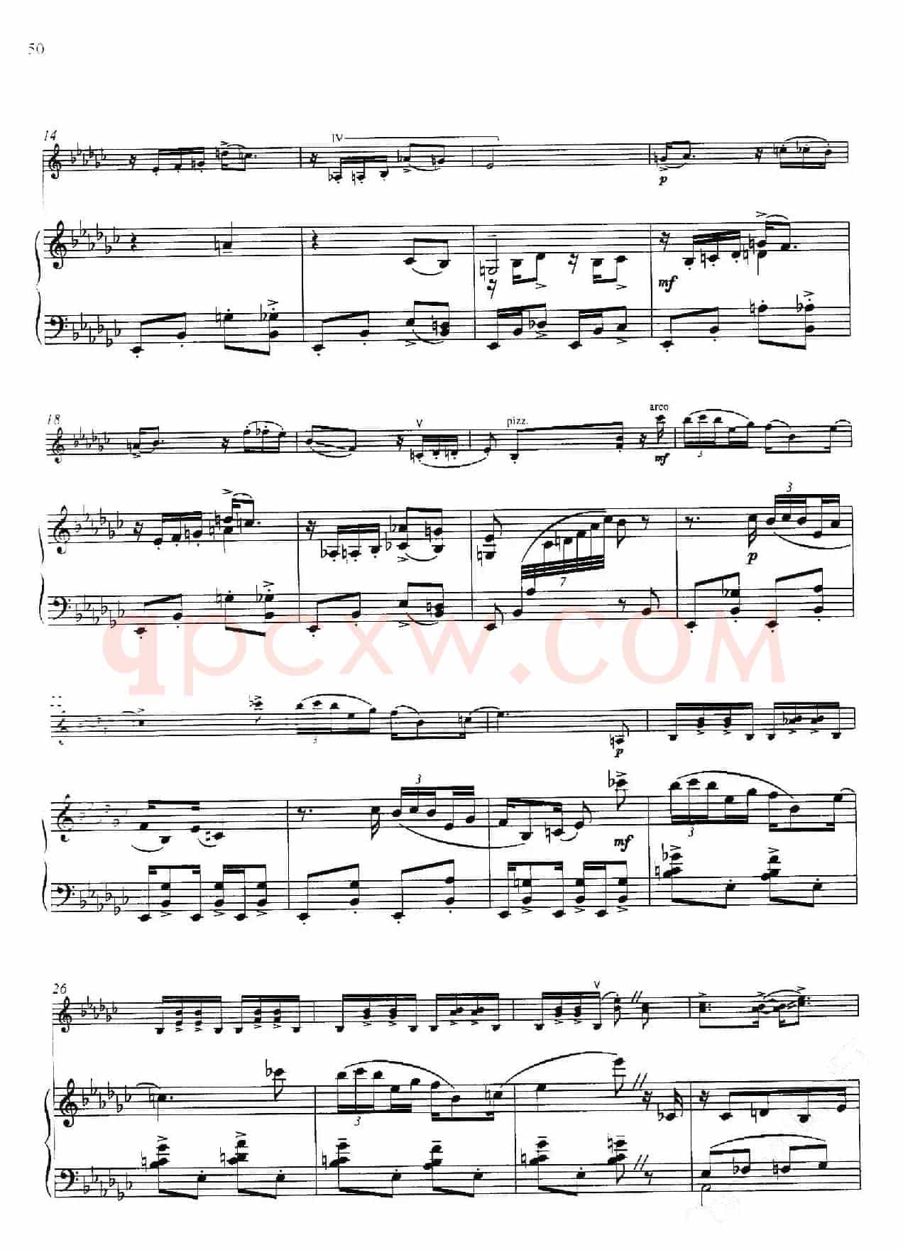Three Preludes for Piano·Ⅲ(为钢琴而作的三首前奏曲·Ⅲ)(小提琴+钢琴伴奏)