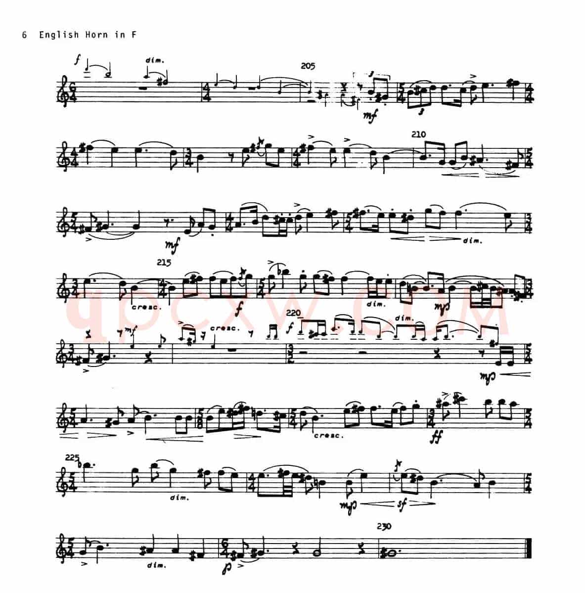 Sonata（英国管与钢琴奏鸣曲英国管分谱）