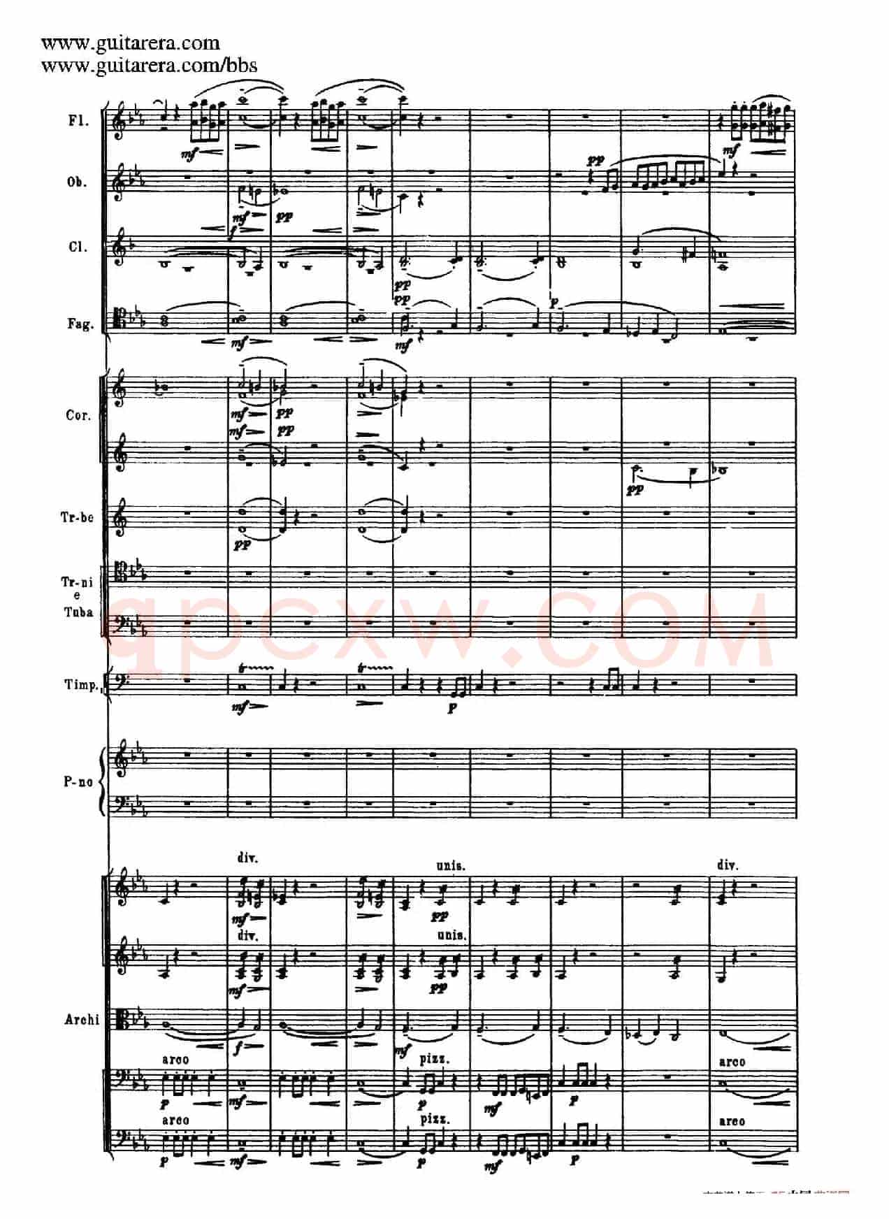 c小调第二钢琴协奏曲 Op.18（第一乐章总谱·P10——18）