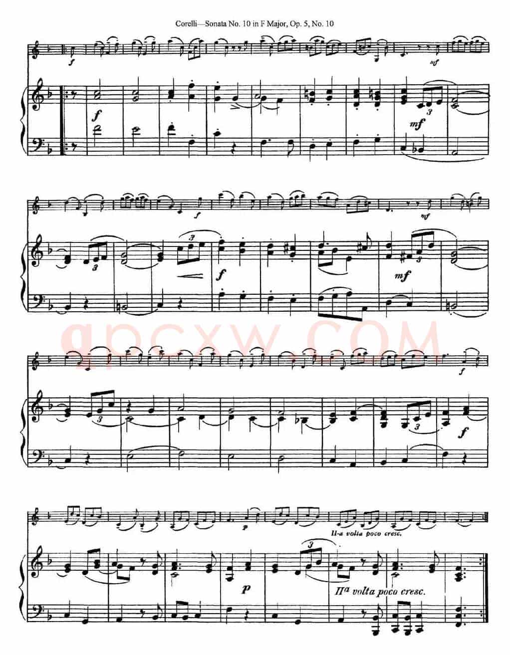 Sonata No.10 in F Major Op.5 No.10（小提琴+钢琴伴奏）