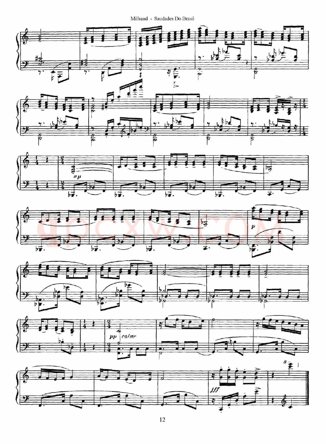 Saudados do Brasil Op.67(巴西回忆·Ⅵ)