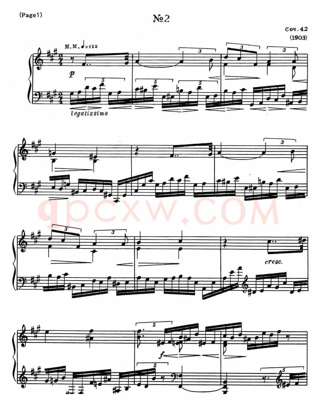 斯克里亚宾8首钢琴练习曲 Op42(No.2 Alexander Scriabin Etudes)