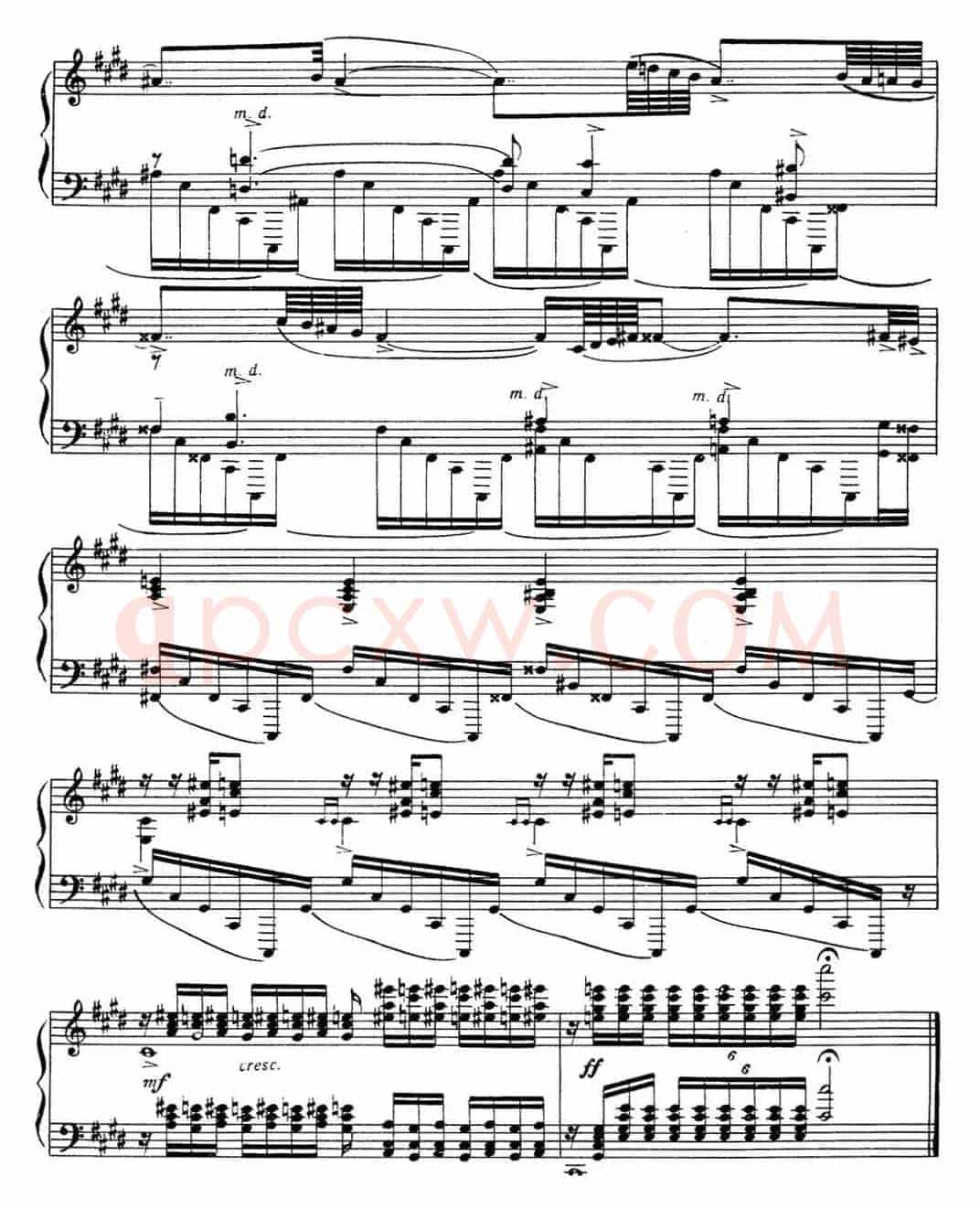 拉赫玛尼诺夫 音画练习曲8或9 Etudes tableaux Op.33 No.8