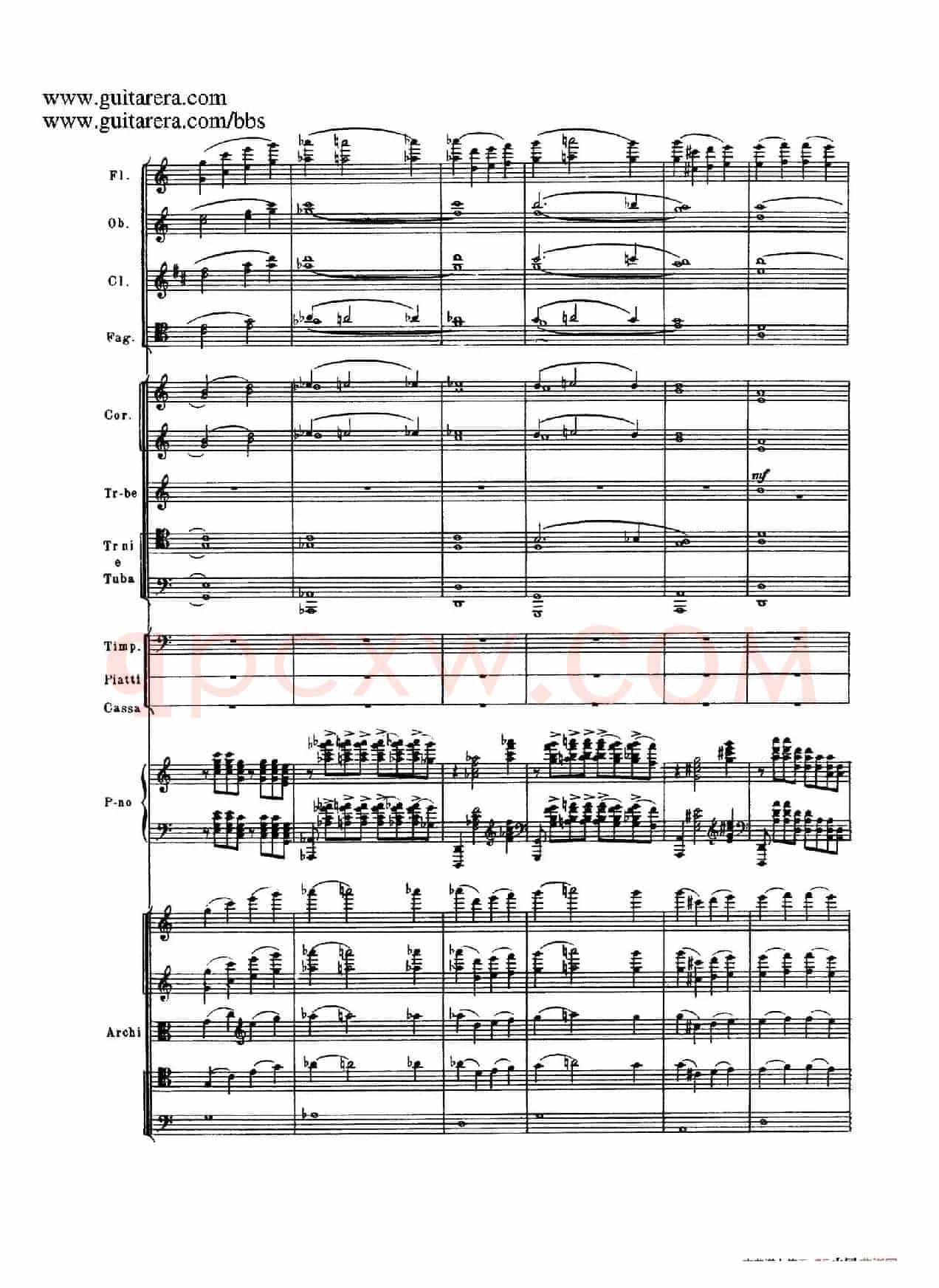 c小调第二钢琴协奏曲 Op.18（第三乐章总谱P25——37）