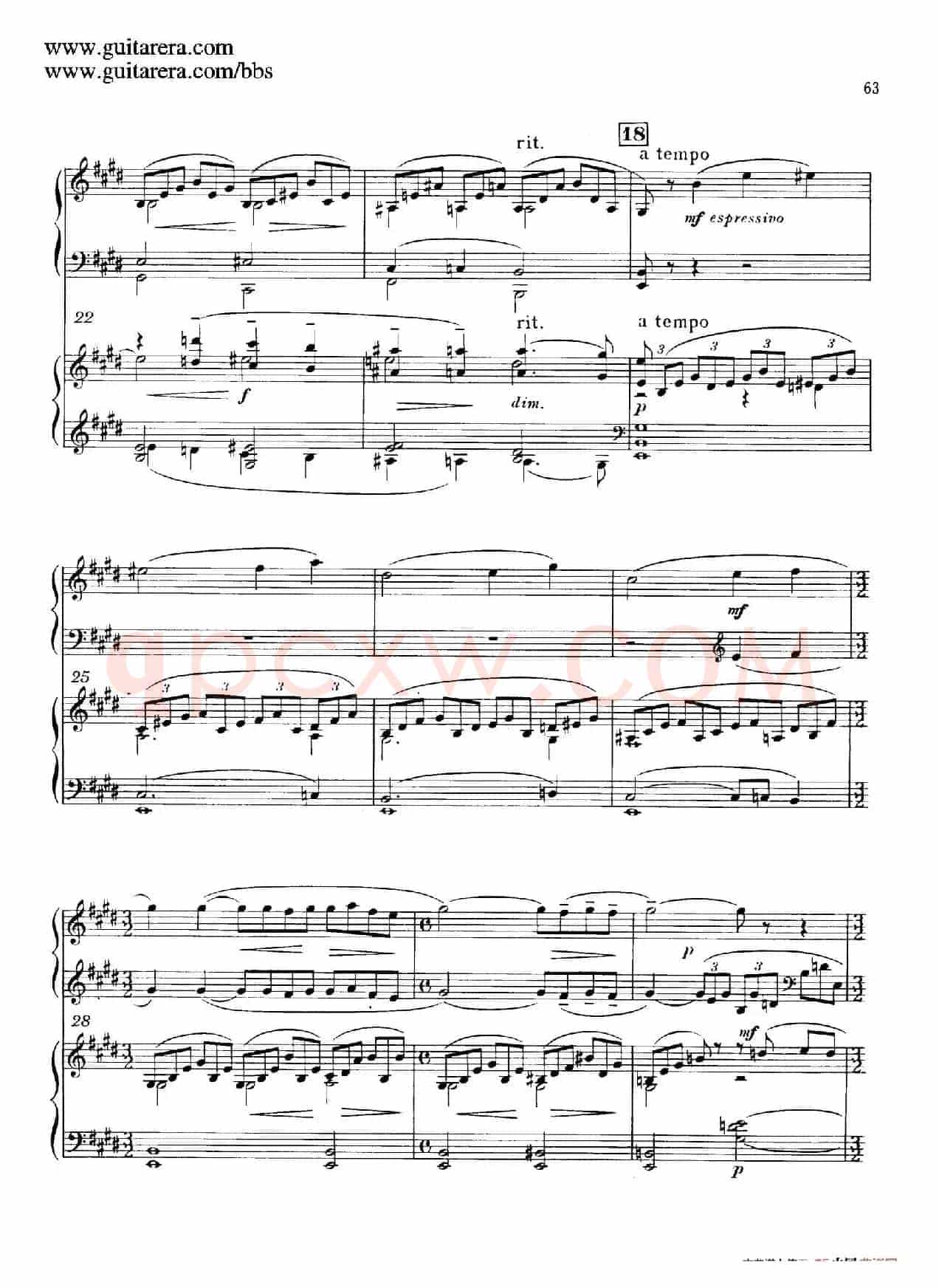 c小调第二钢琴协奏曲 Op.18（双钢琴·第二乐章）