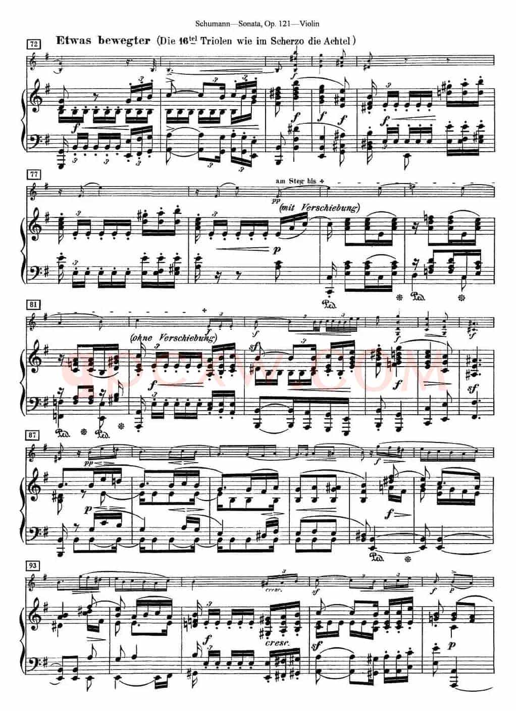 Violin Sonata Op.121（小提琴+钢琴伴奏）