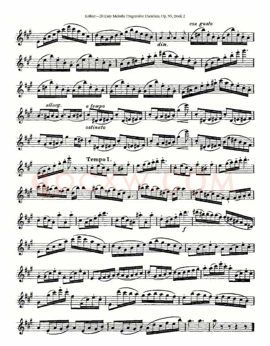 柯勒练习曲作品93号（二）