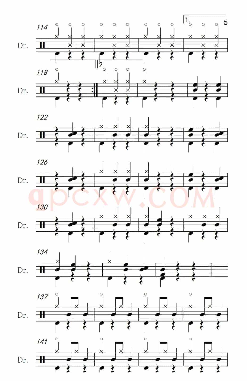 [法]溜冰圆舞曲（架子鼓谱）