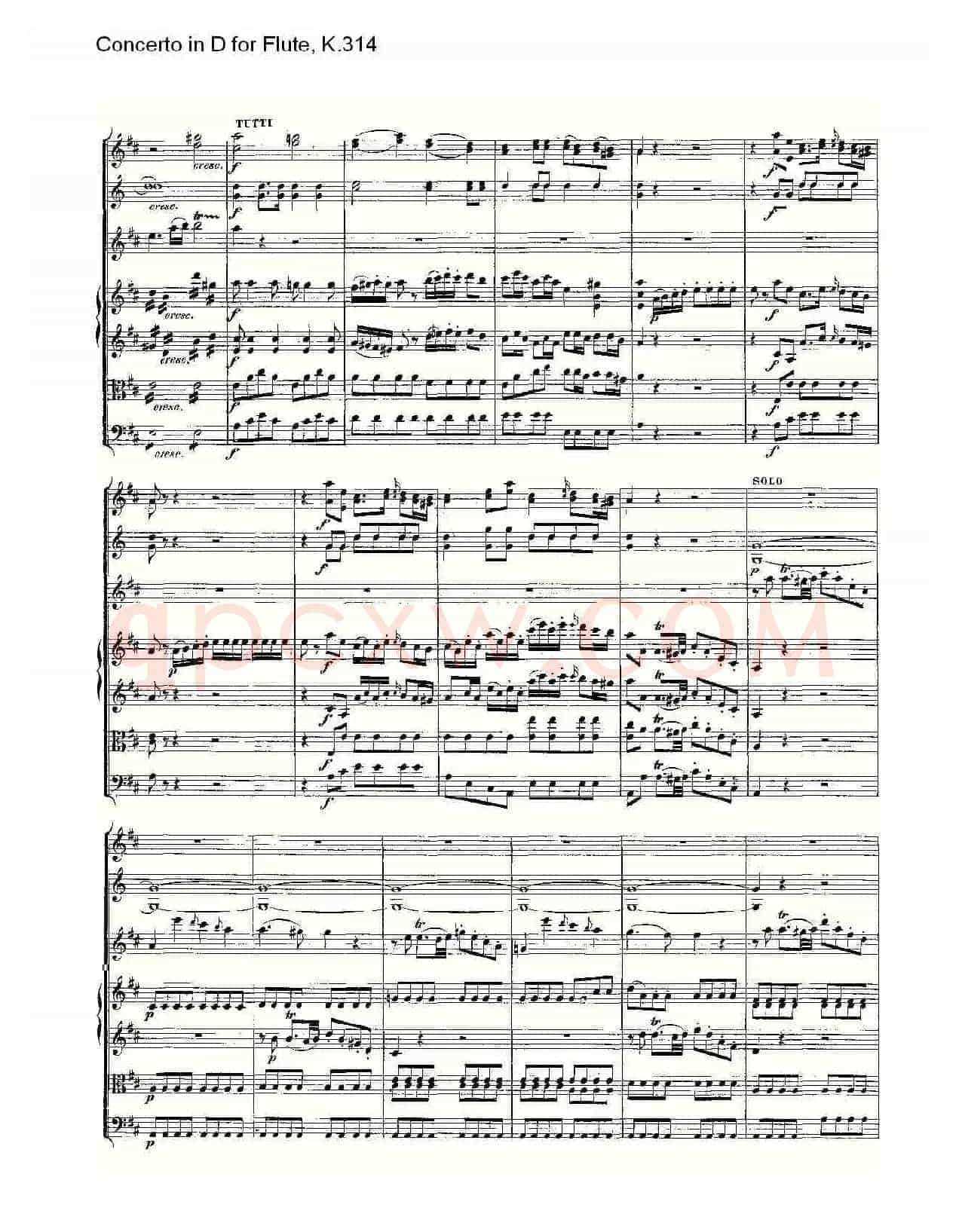 Concerto in D for Flute, K.314（D调长笛协奏曲, K.314）