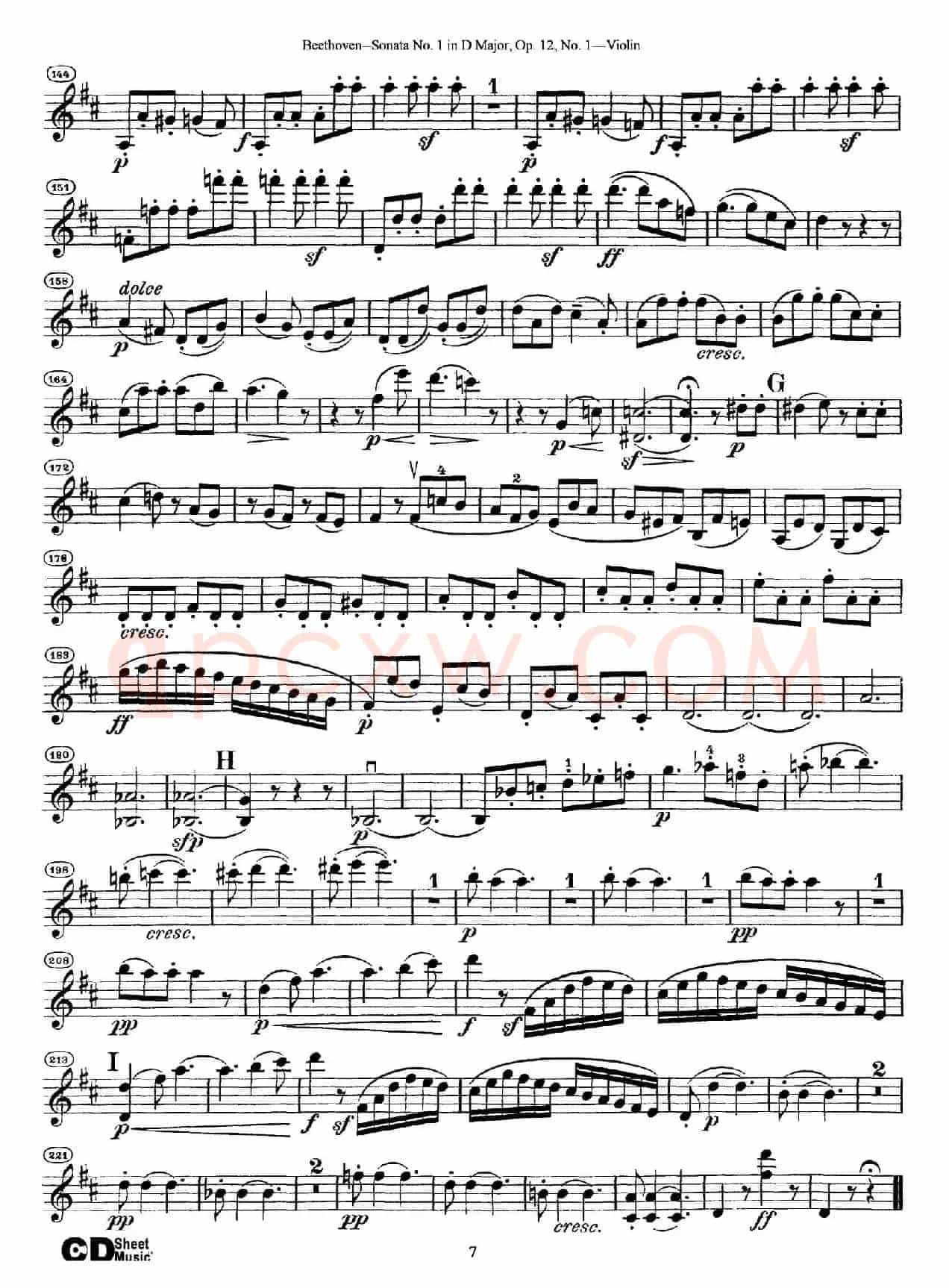 D大调第一小提琴奏鸣曲（Sonata No.1 in D Major Op.12,No.1）