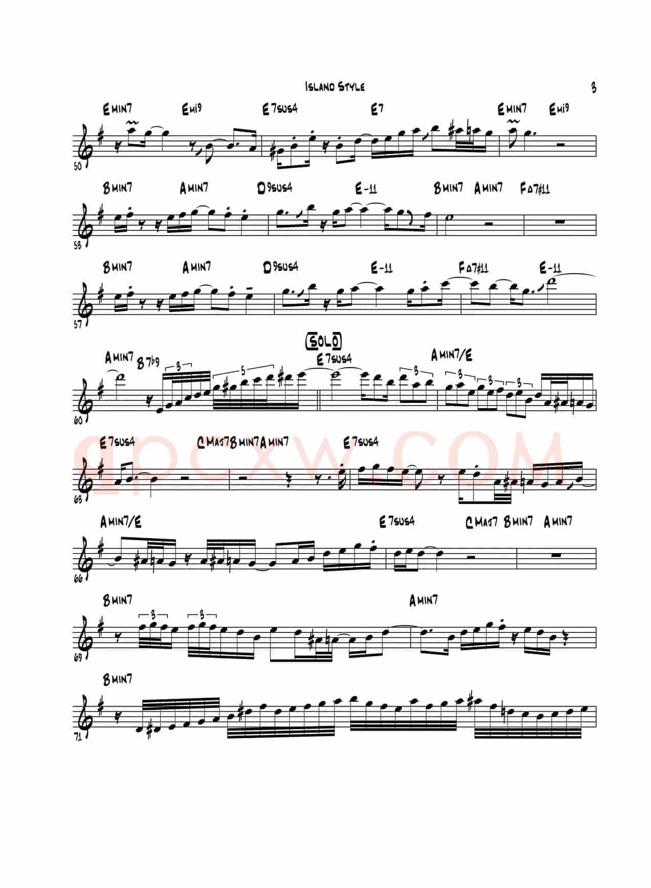 Island Stlye（次中音萨克斯）