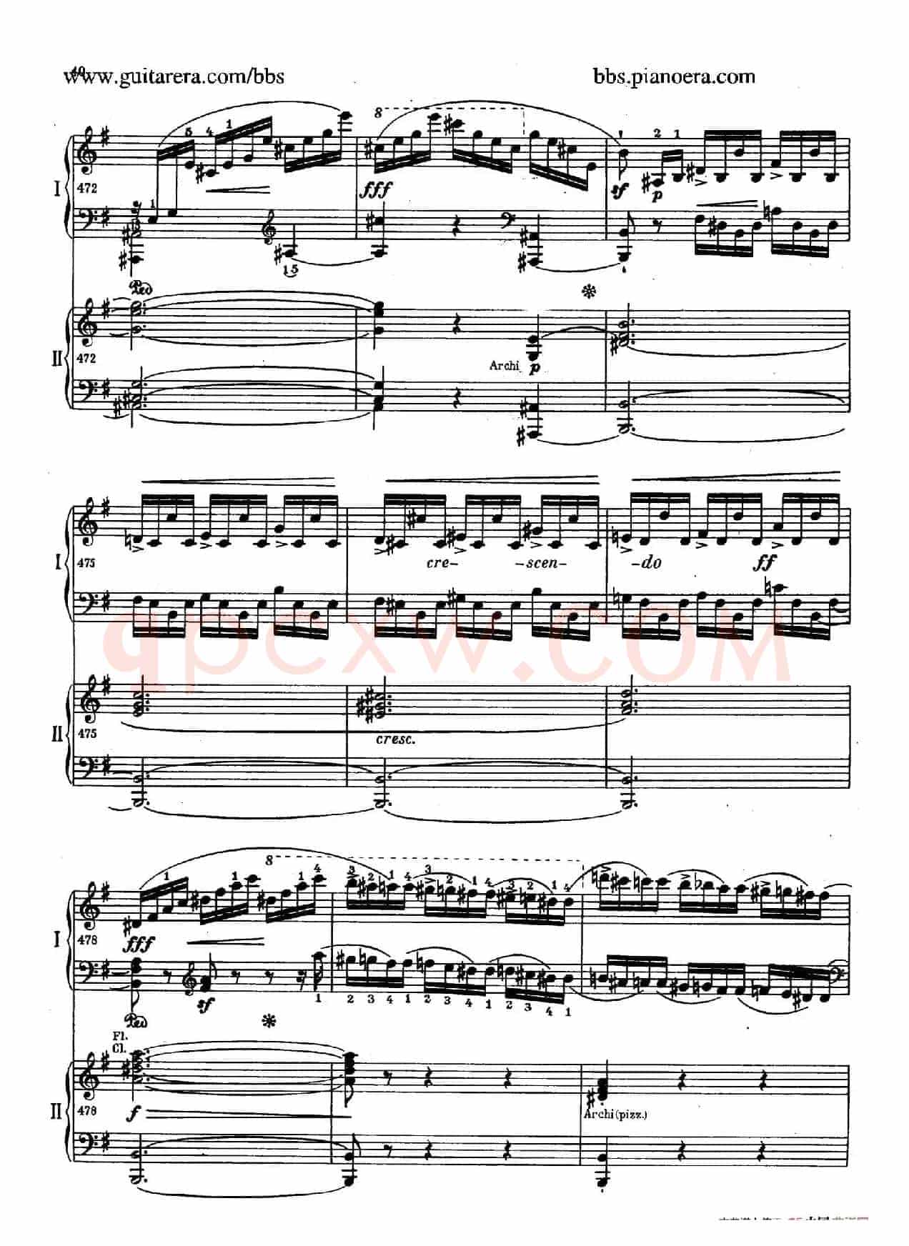 e小调第一钢琴协奏曲 Op.11(双钢琴版·第一乐章)