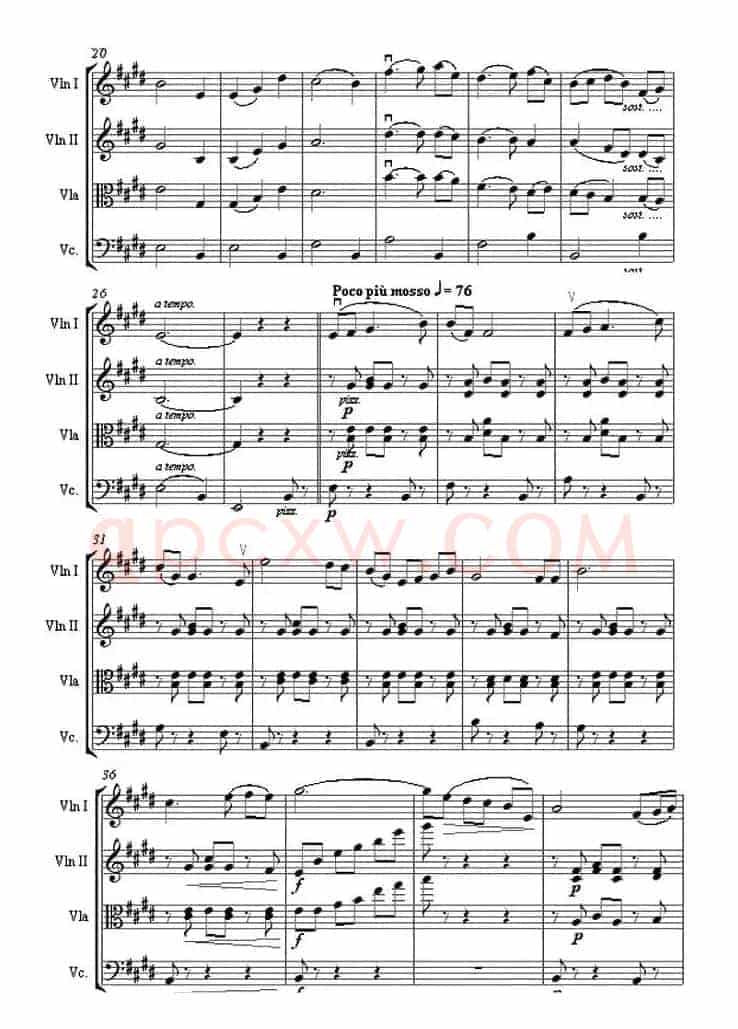 Serenata “Rimpianto”（1900 [弦乐四重奏]）