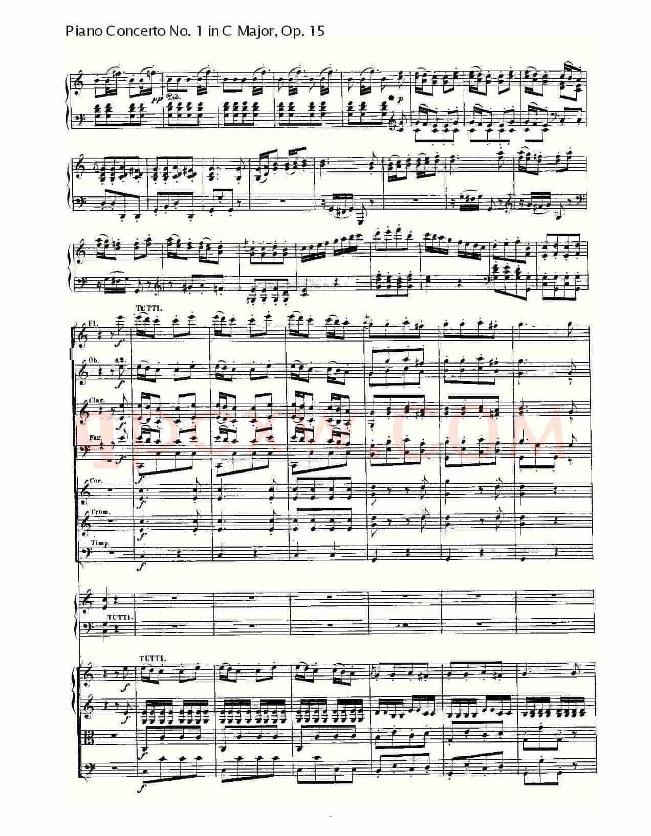 C大调钢琴第一协奏曲 Op.15 第三乐章