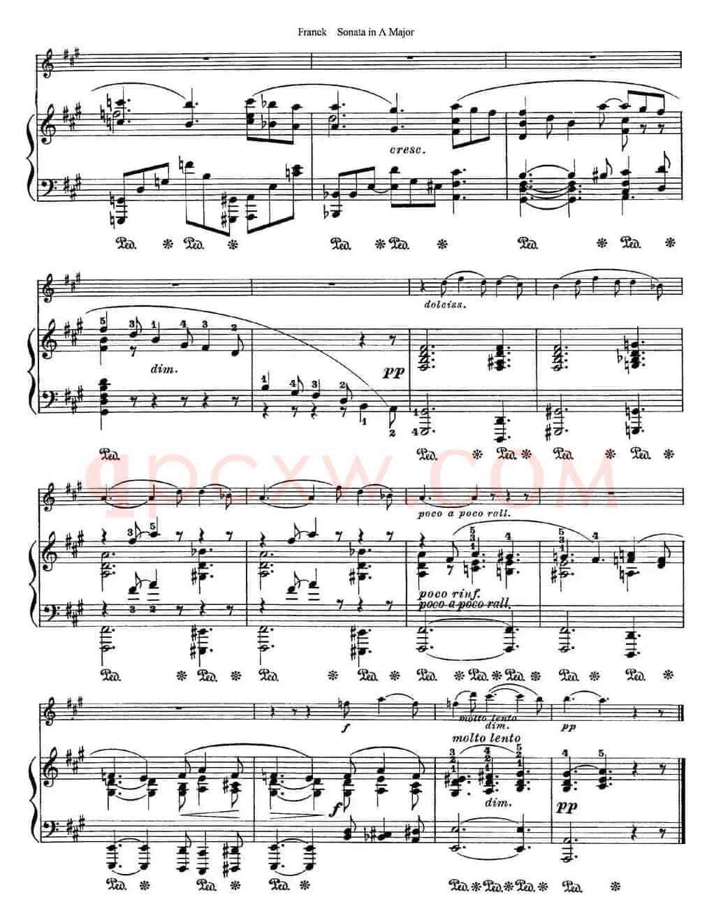 Franck Sonata in A Major（小提琴+钢琴伴奏）
