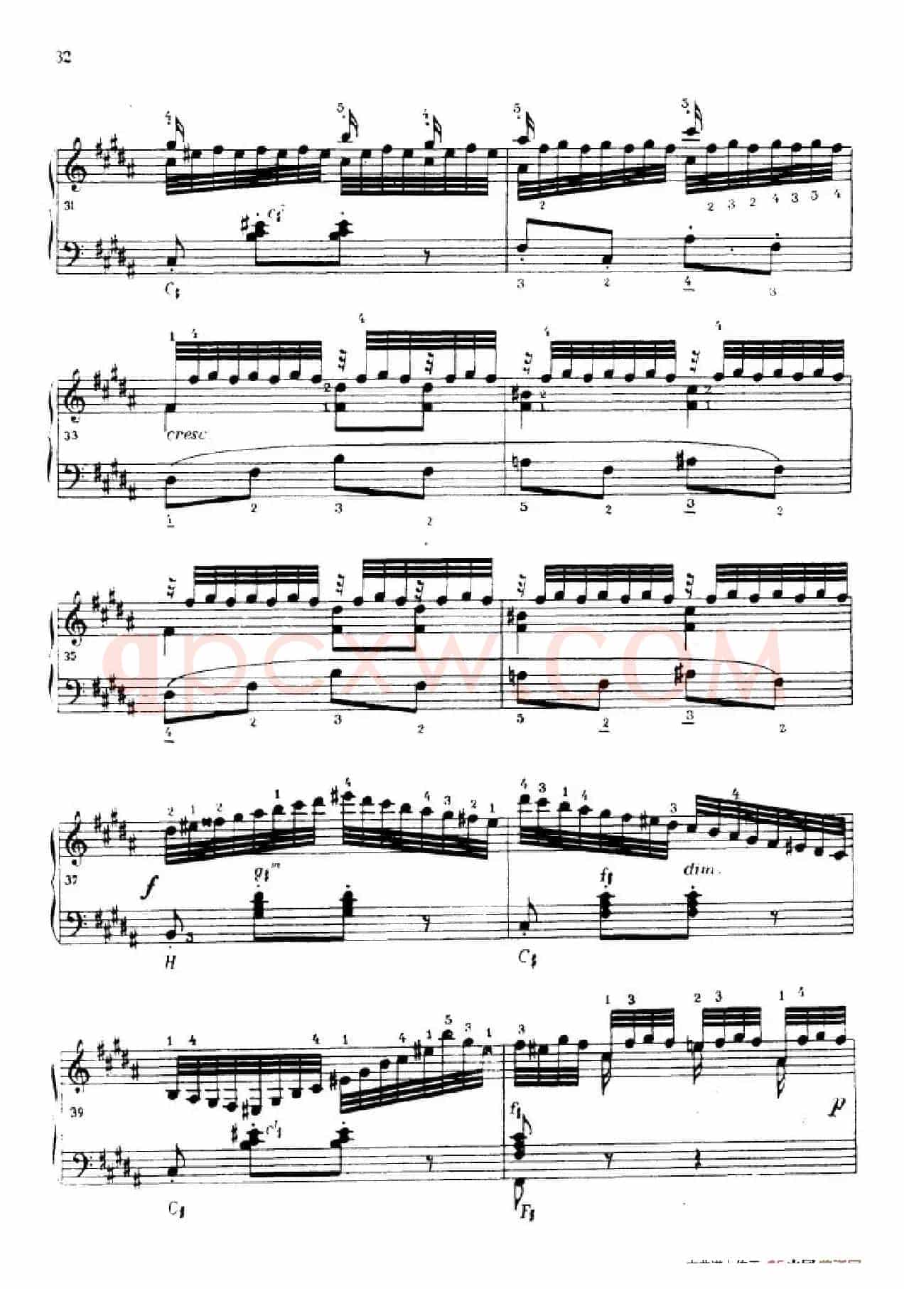 《车尔尼手风琴练习曲集》第Ⅳ册（第6首）