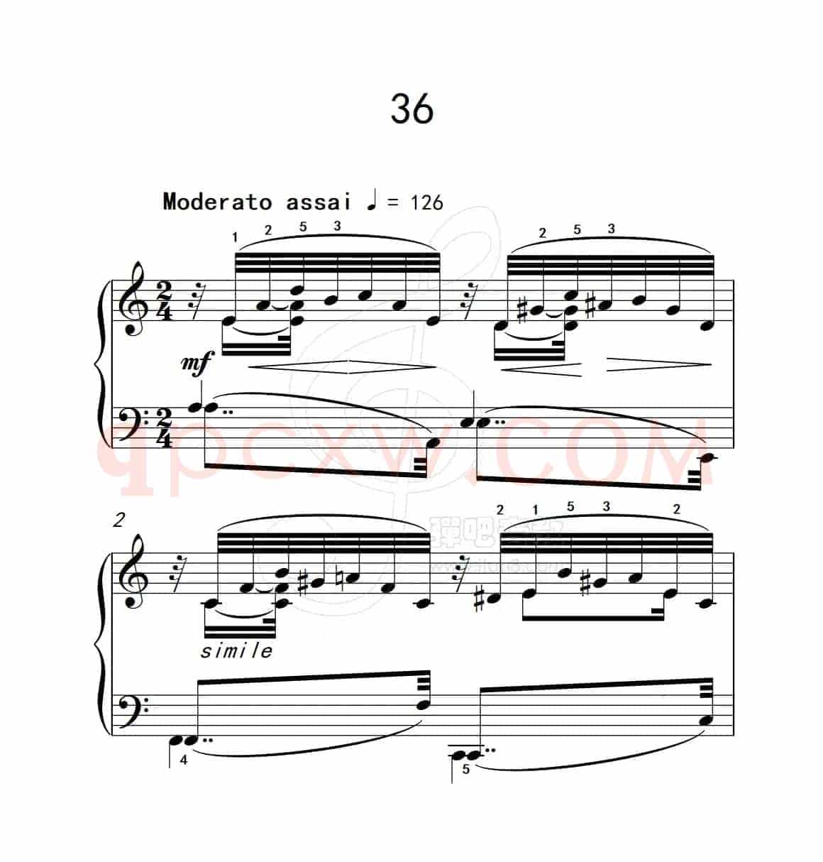 练习曲 36（克拉莫钢琴练习曲60首）