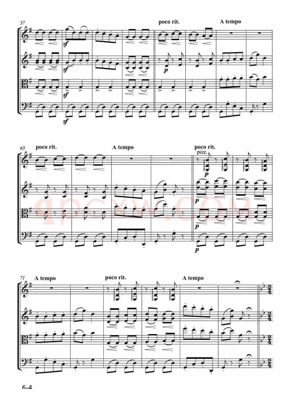 匈牙利舞曲（弦乐四重奏）