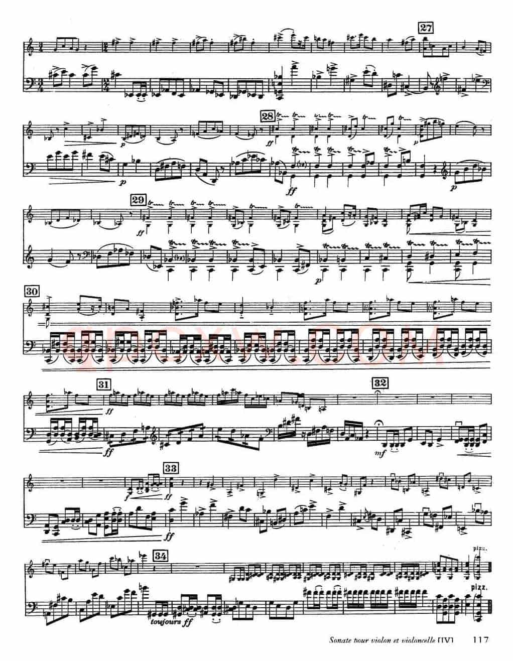 Sonate（小提琴+大提琴）