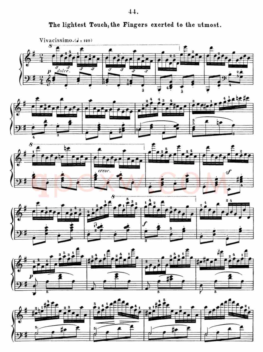 50首车尔尼Op.740钢琴手指灵巧技术练习曲（NO.44）