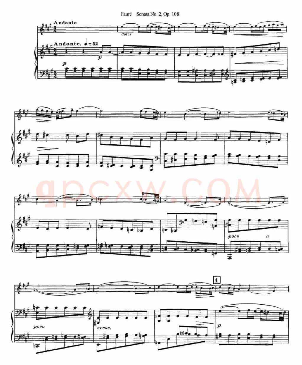Violin Sonata No.2 Op.108（小提琴+钢琴伴奏）