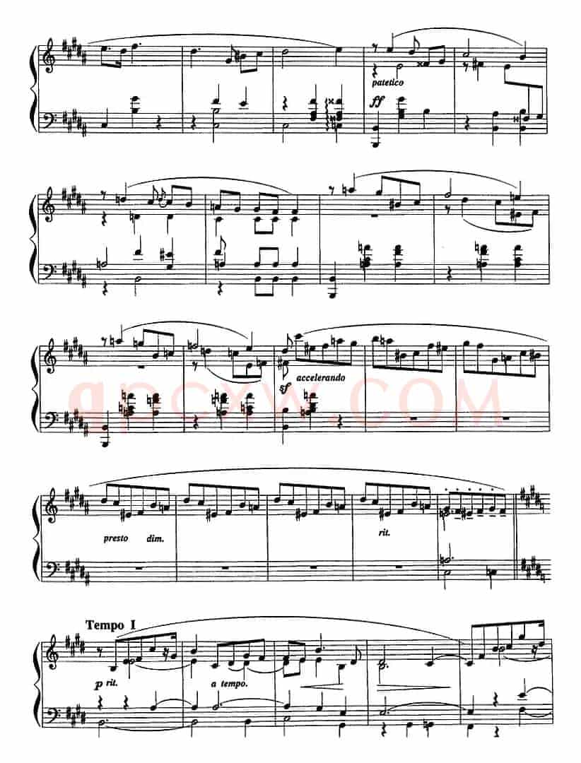 现代钢琴曲：24、玛祖卡（Op.25，No.4）
