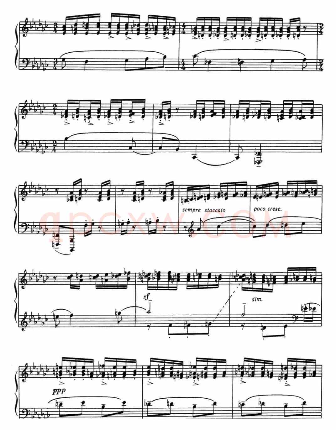 拉赫玛尼诺夫 音画练习曲15或16 Etudes tableaux Op.39 No.7