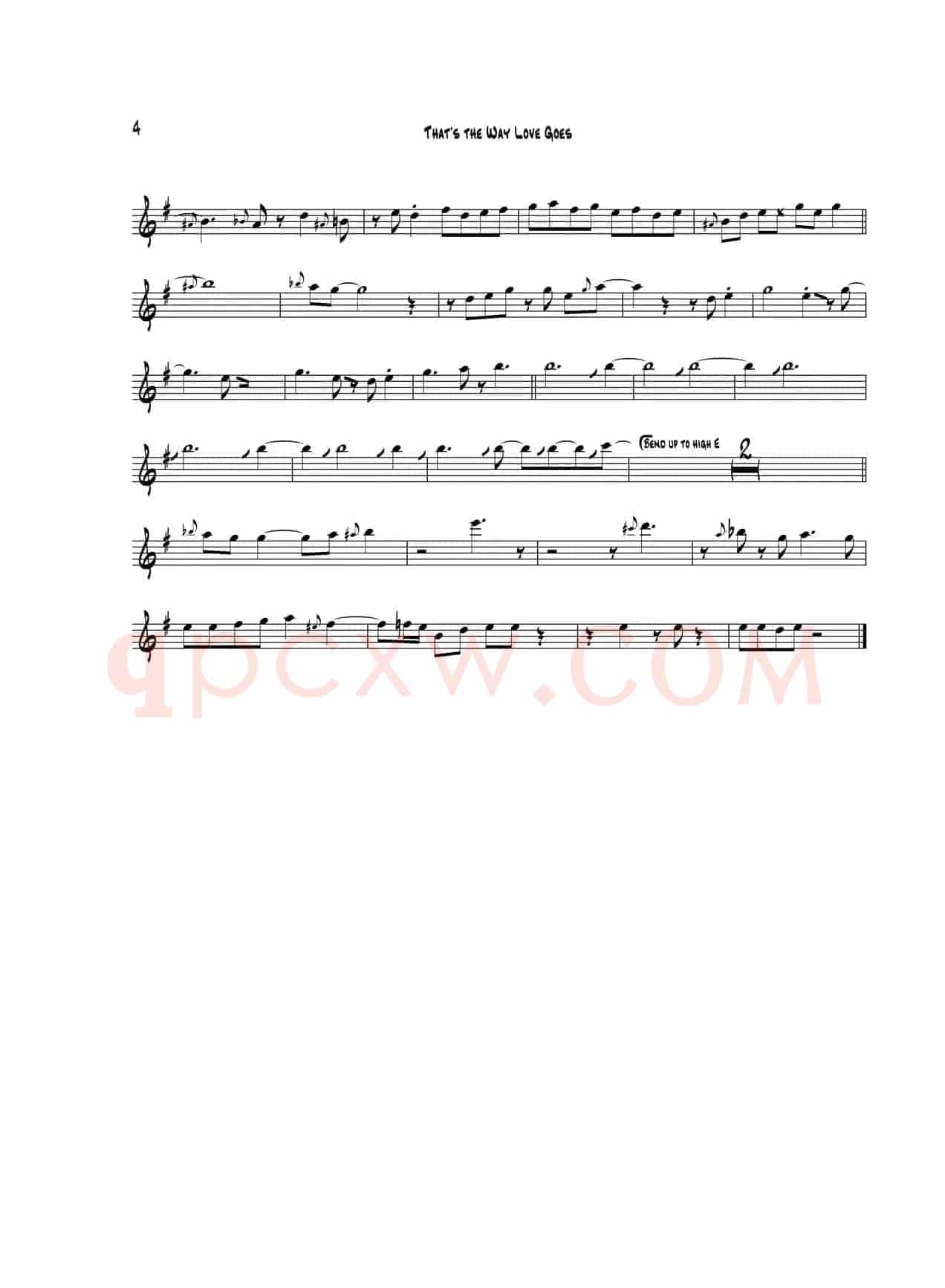Thats The Way Love Goes（中音萨克斯）