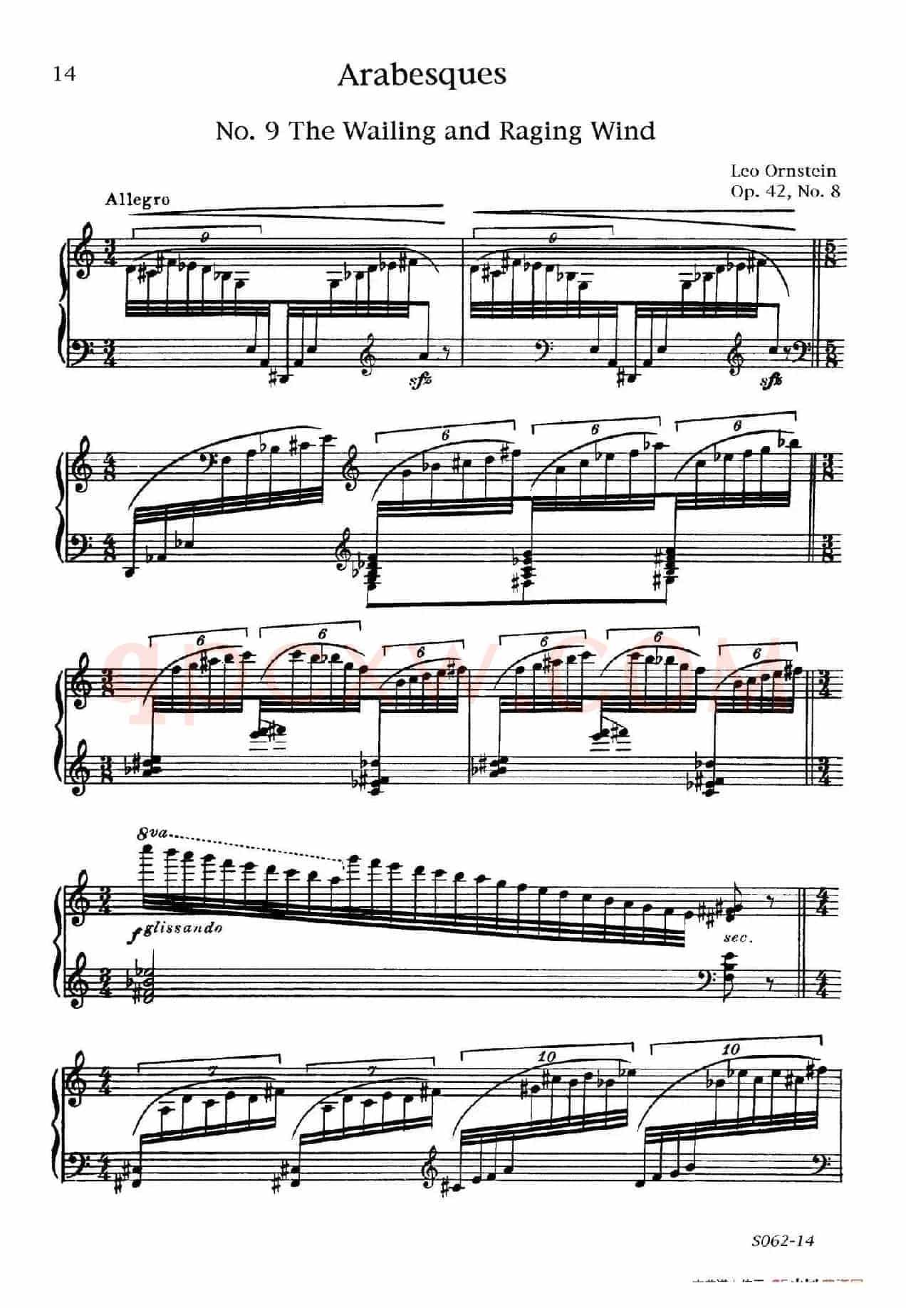 Arabesques Op.42(阿拉伯风格曲 9. 呼啸肆虐的风 )
