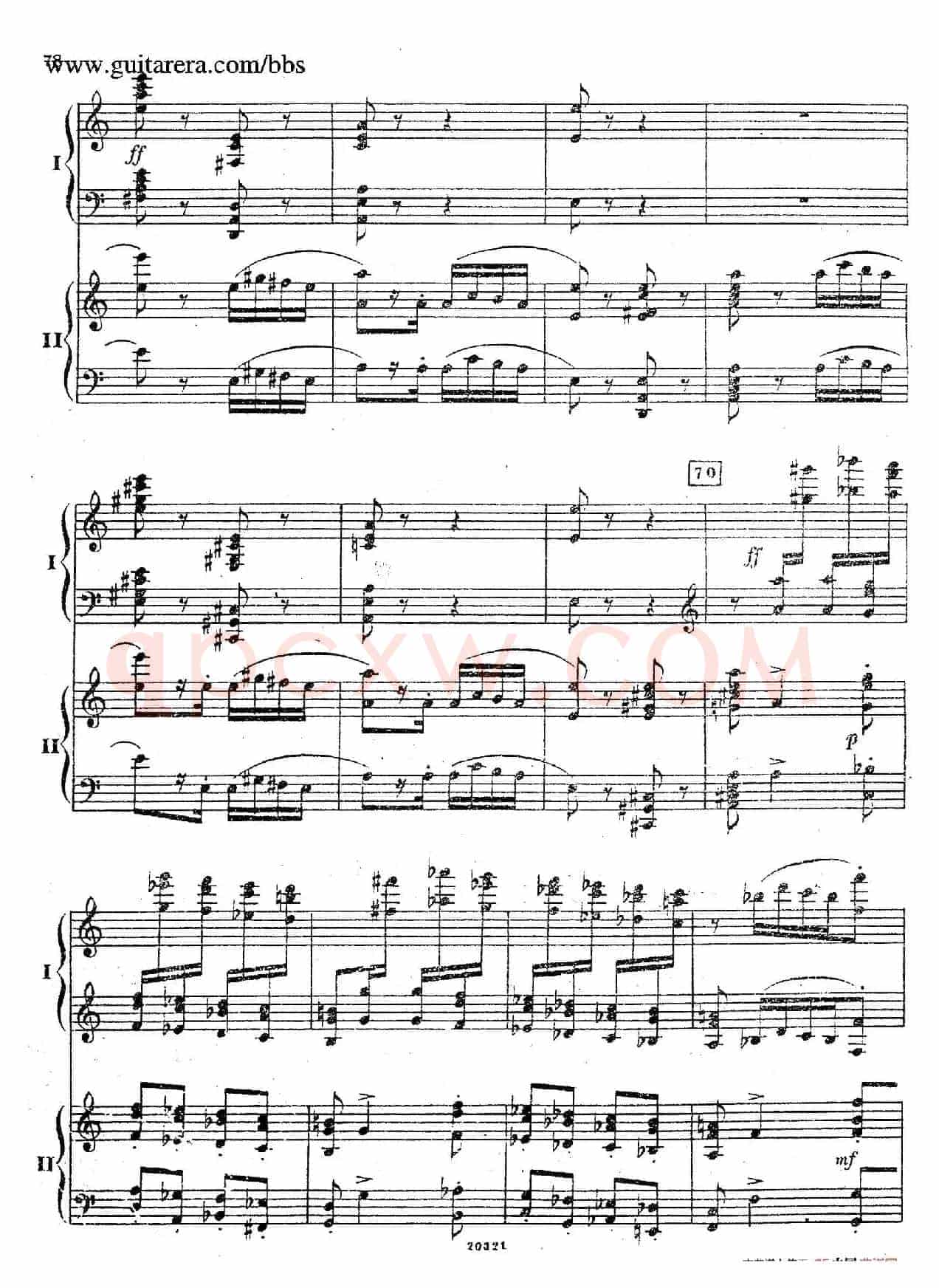 Rhapsody On A Theme Of Paganini Op.43(帕格尼尼主题狂想曲·双钢琴)(P61——87)