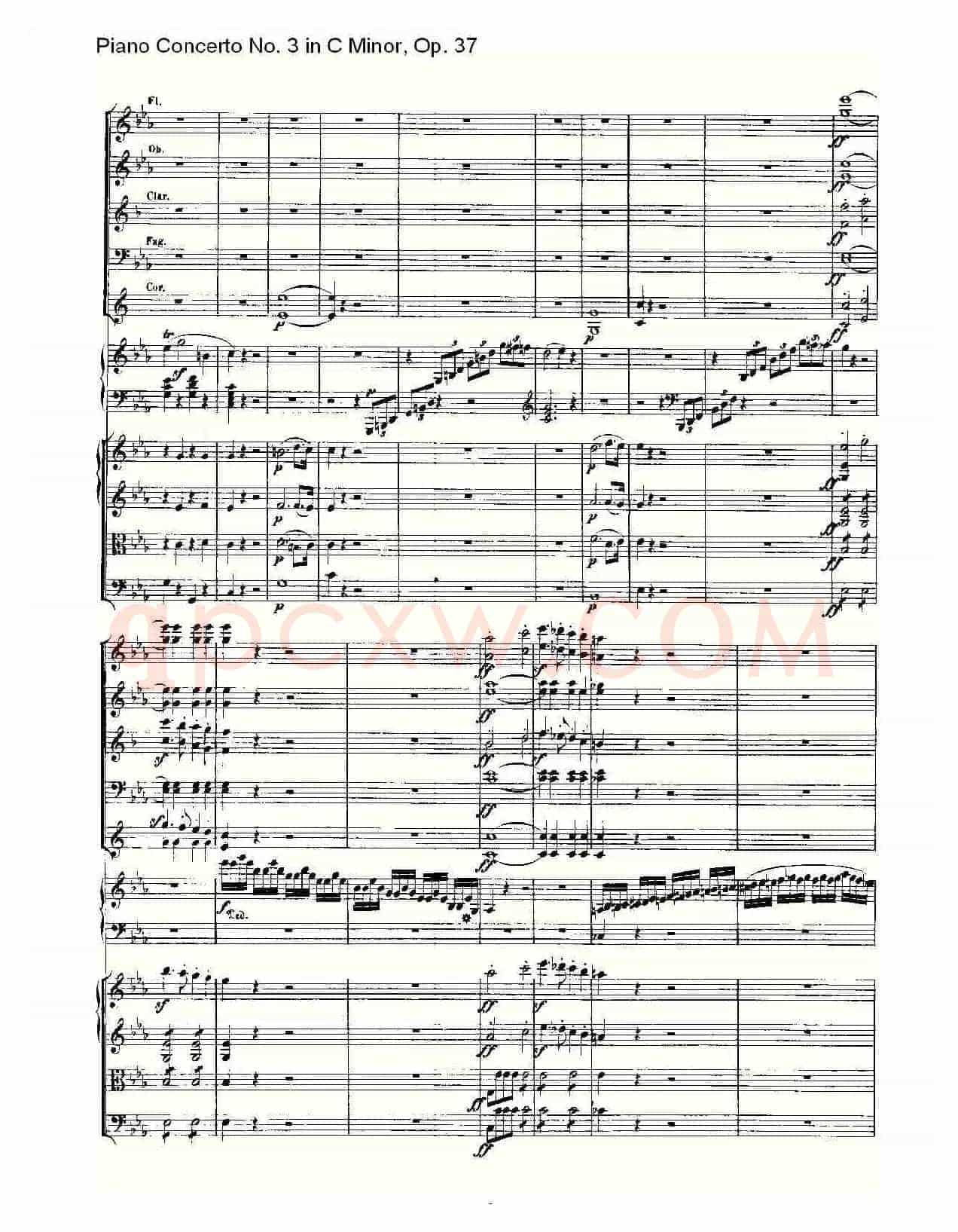 C小调钢琴第三协奏曲 Op.37 第一乐章