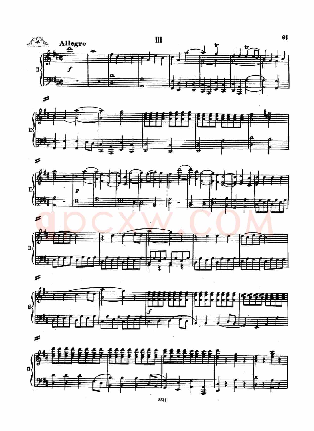Concerto no 5 K 175 - 2 Piano(Ⅲ)