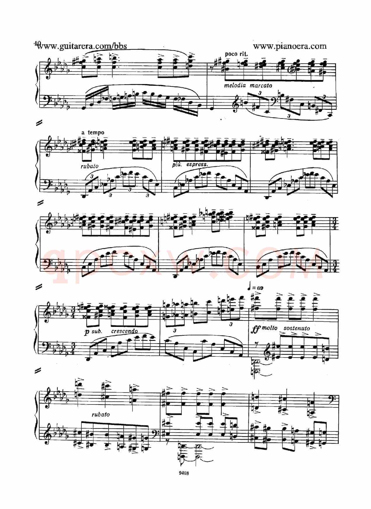 Piano Concerto in D-flat Major Op.37(降D大调钢琴协奏曲·Ⅰ·双钢琴)