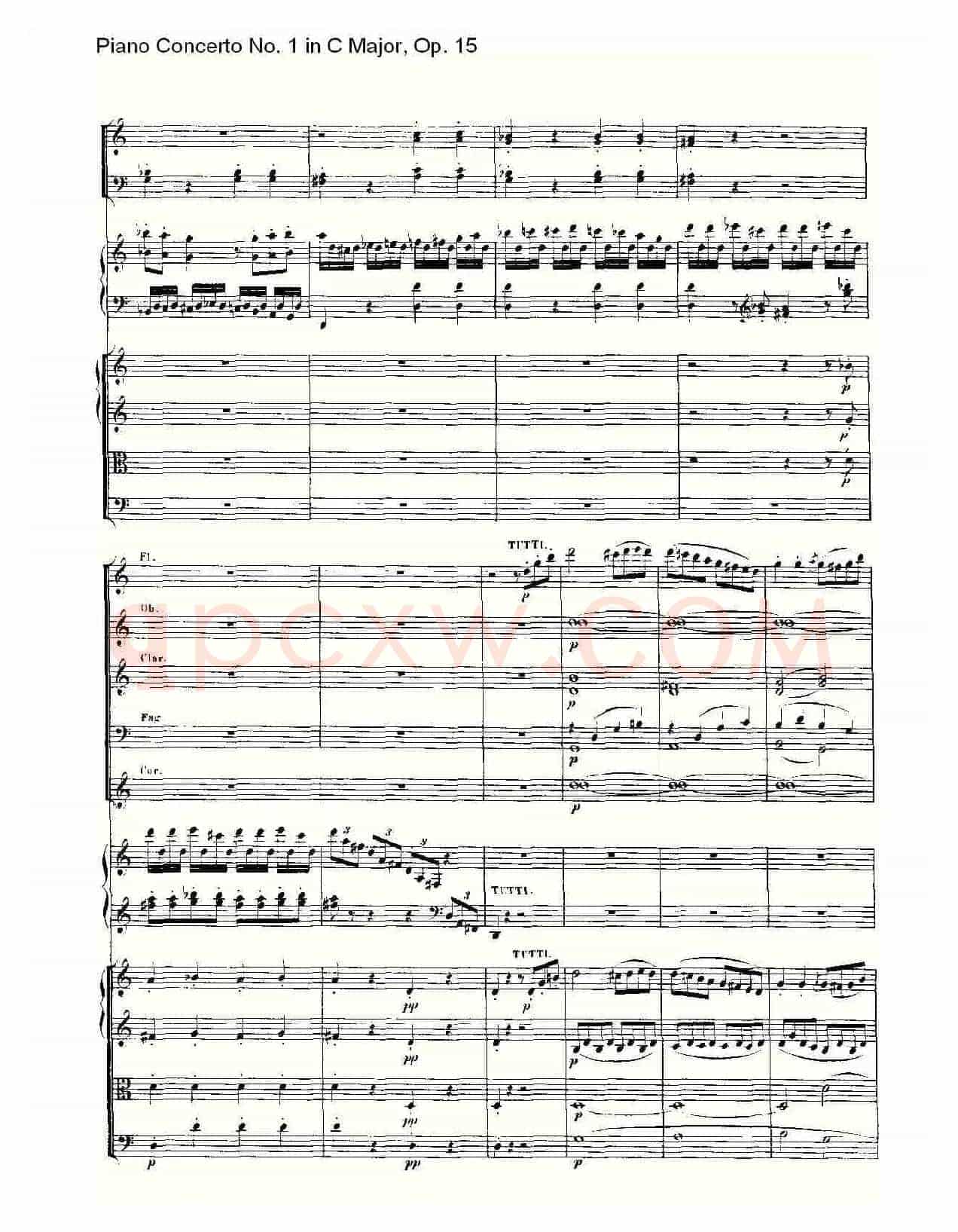 C大调钢琴第一协奏曲 Op.15 第一乐章