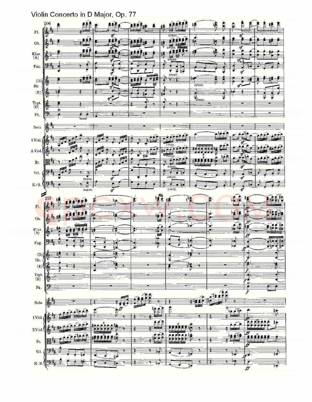 D大调小提琴协奏曲, Op.77第三乐章