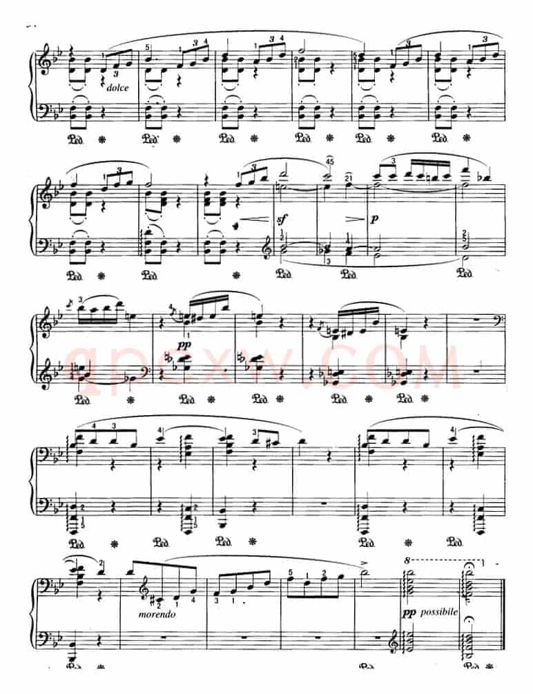 不可不弹的世界钢琴名曲：如歌的行板
